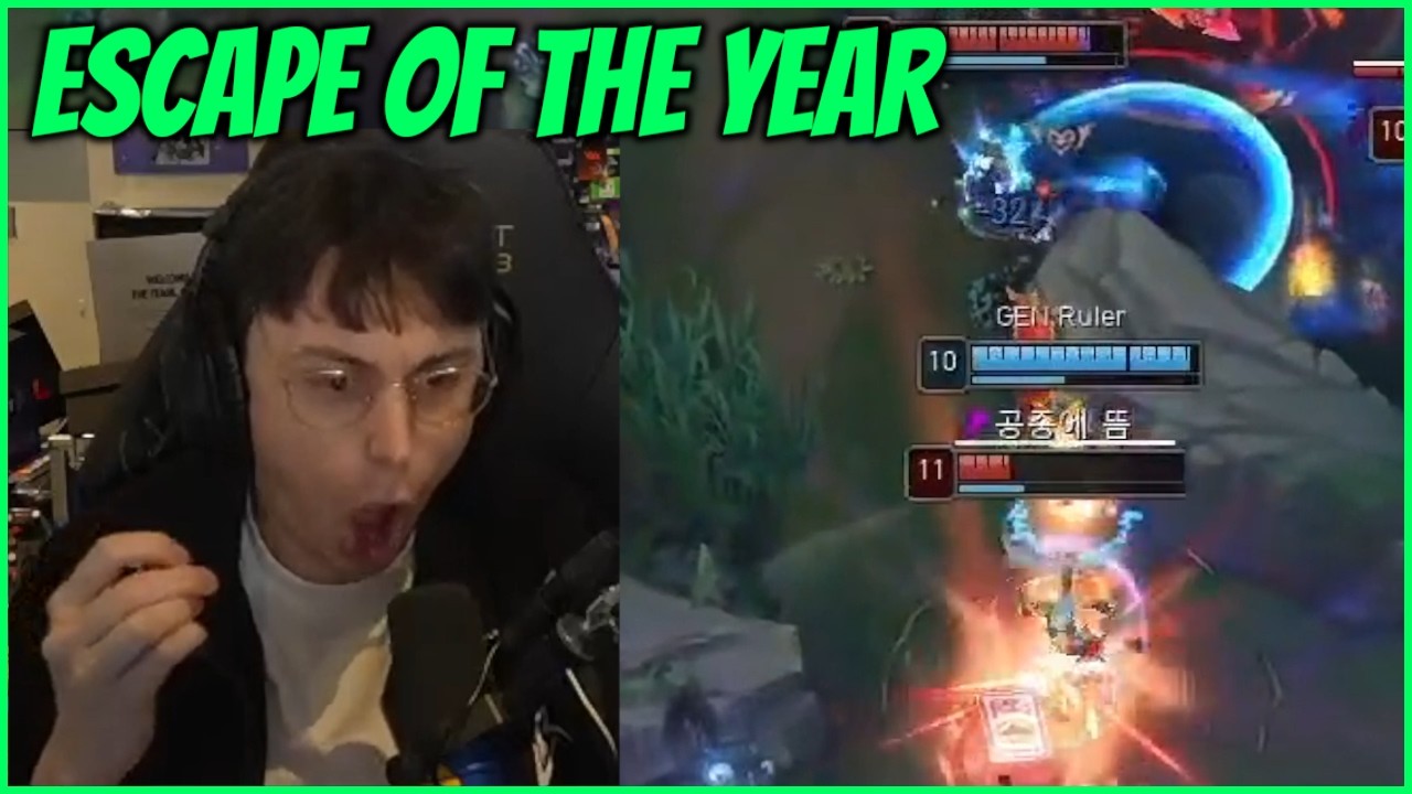 T1 Peyz Blastcones Himself Into Ryze Ult To Escape