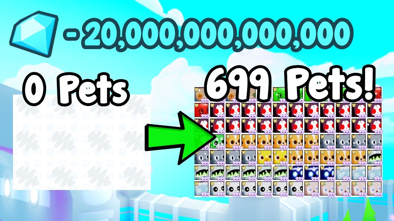 I Spent 20 Trillion Diamonds And Bought 300 Huge Pets! - Pet Simulator X Roblox