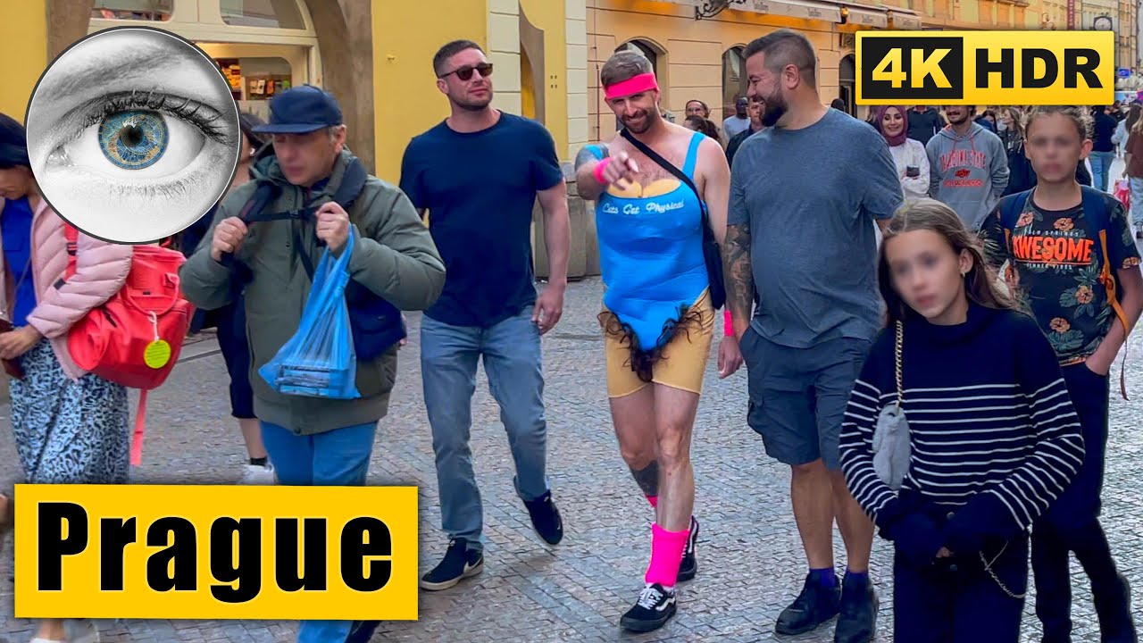 Prague Evening Walk - Unexpected Encounter 🇨🇿 Czech Republic 4k HDR ASMR