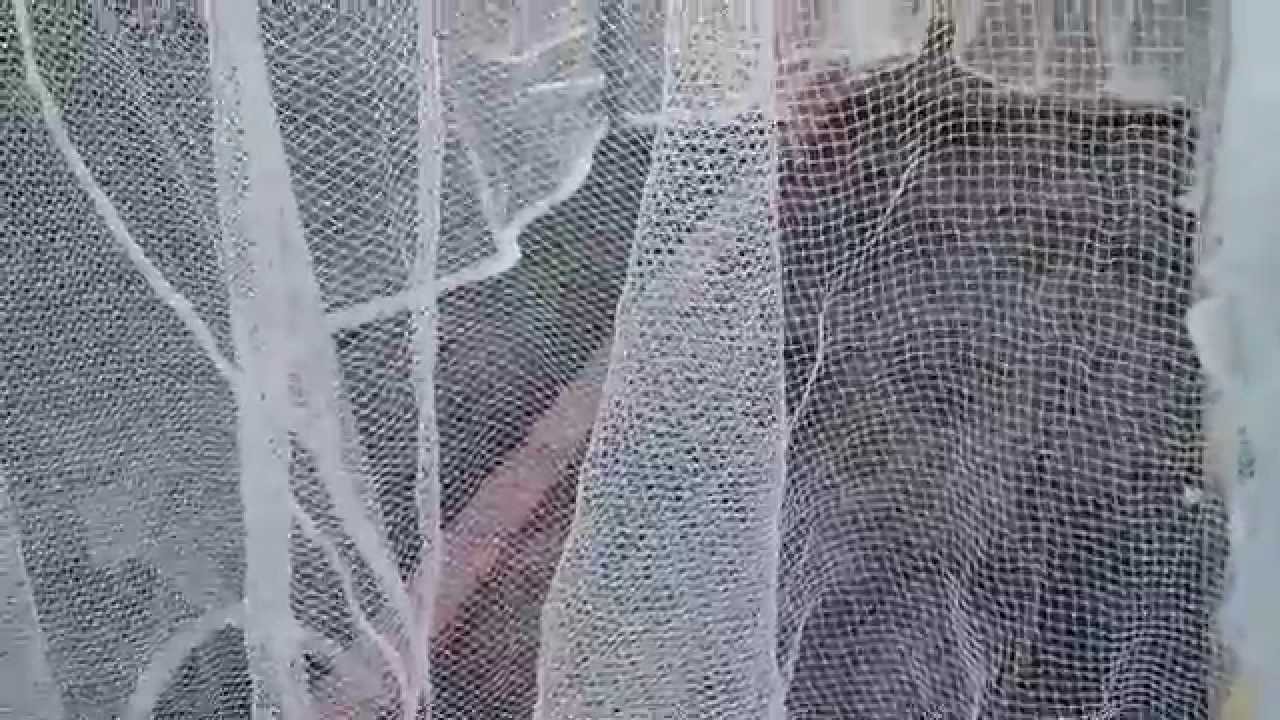 Net covering garden beds 3- September 2014