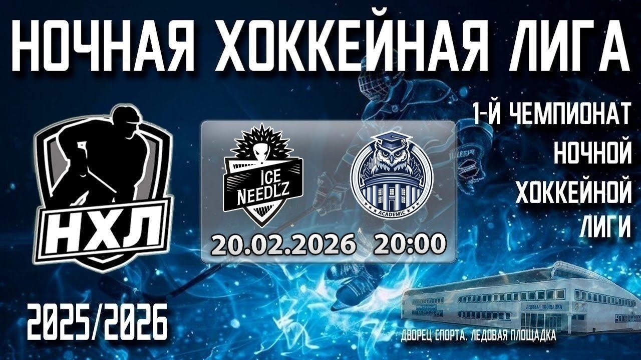 20.02.2026. 1-й Чемпионат НХЛ. Ice Needl'z-2 - Академик
