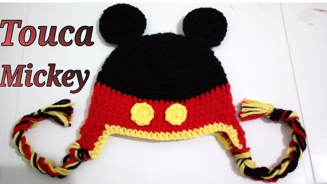 Touca Mickey Mouse em Crochê