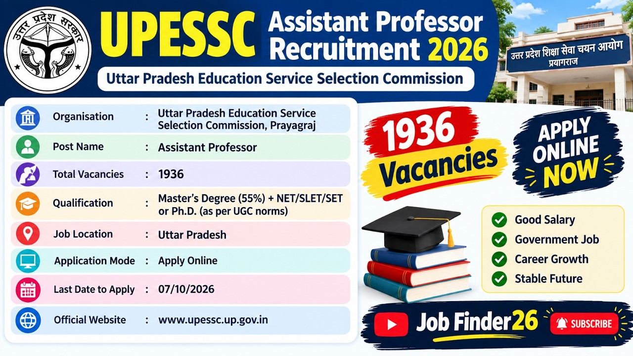 UPSC Recruitment 2026 &ndash; Apply Online for 13 JTO, Law Officer & Other Posts @jobfinder26