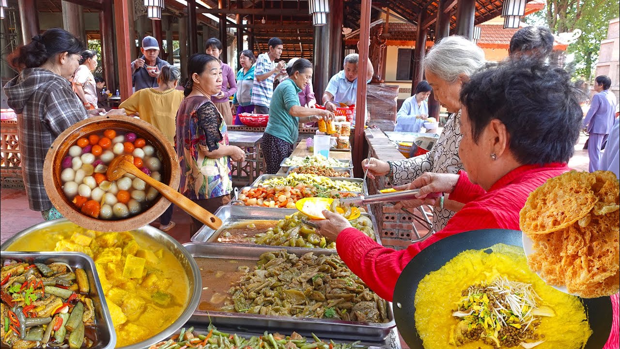Phát Hiện Buffet Chay Miễn Phí Toàn Món Ngon Dân Dã Phục Vụ Cả 1000 Người Mỗi Tuần