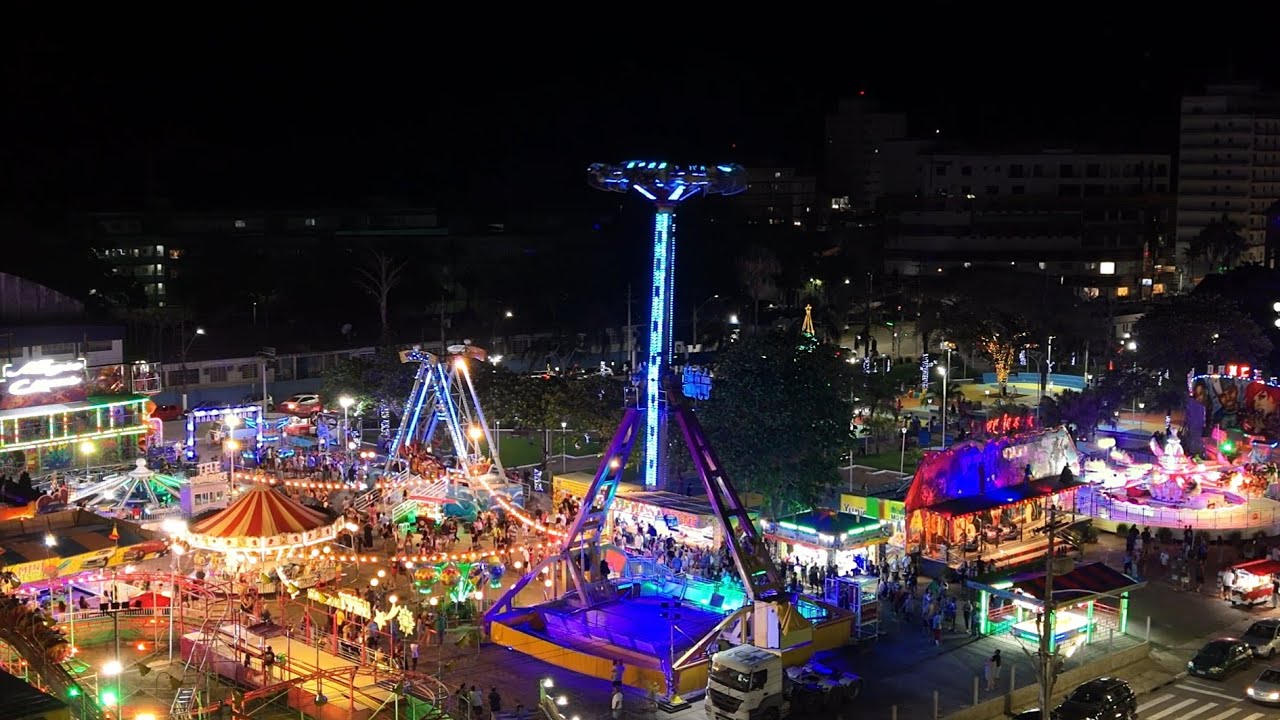 Drone registra centro de Mongaguá litoral sul neste sábado de muito calor ⛅😍❤️😎🤩🤩👏🏻 20/12/25
