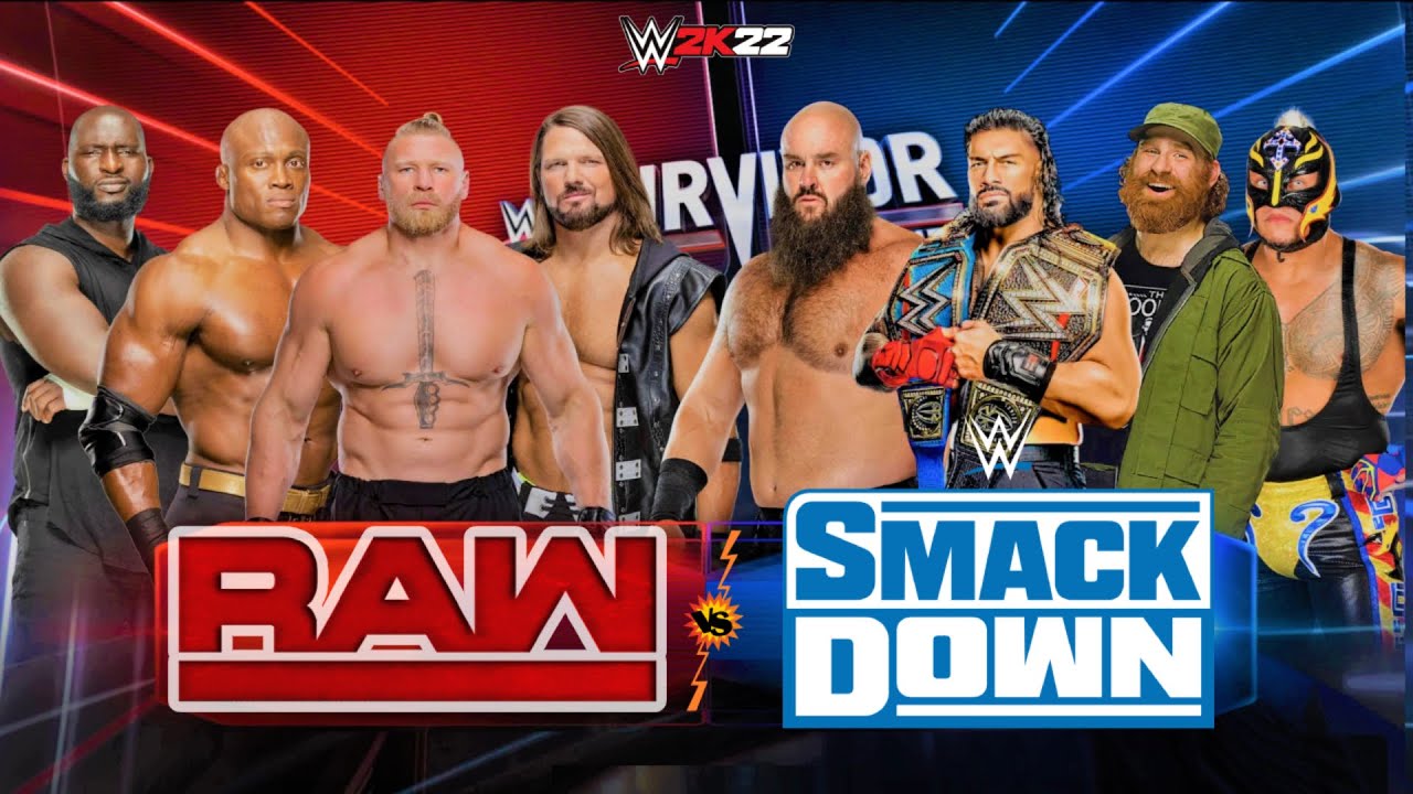 Team RAW vs. Team SMACKDOWN | ELIMINATION Match | WWE 2K22 | 4K
