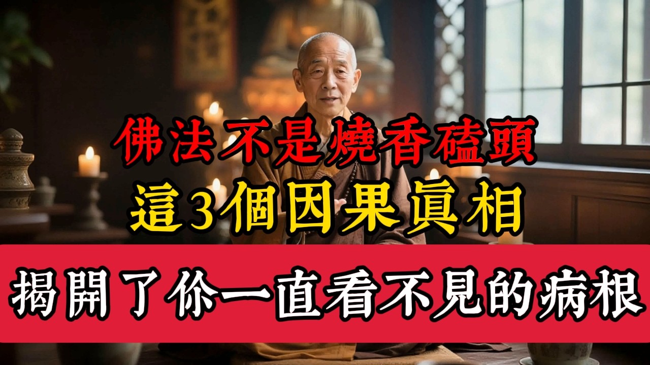佛法不是燒香磕頭，它是把你從自己造的囚籠裡撈出來的那把鑰匙！#佛學 #因果# 無常 #業力# 般若智慧 #改命# 轉運 #內心平靜# 焦慮 #情緒管理# 心靈成長 #佛說# 地藏經 #心經# 覺醒