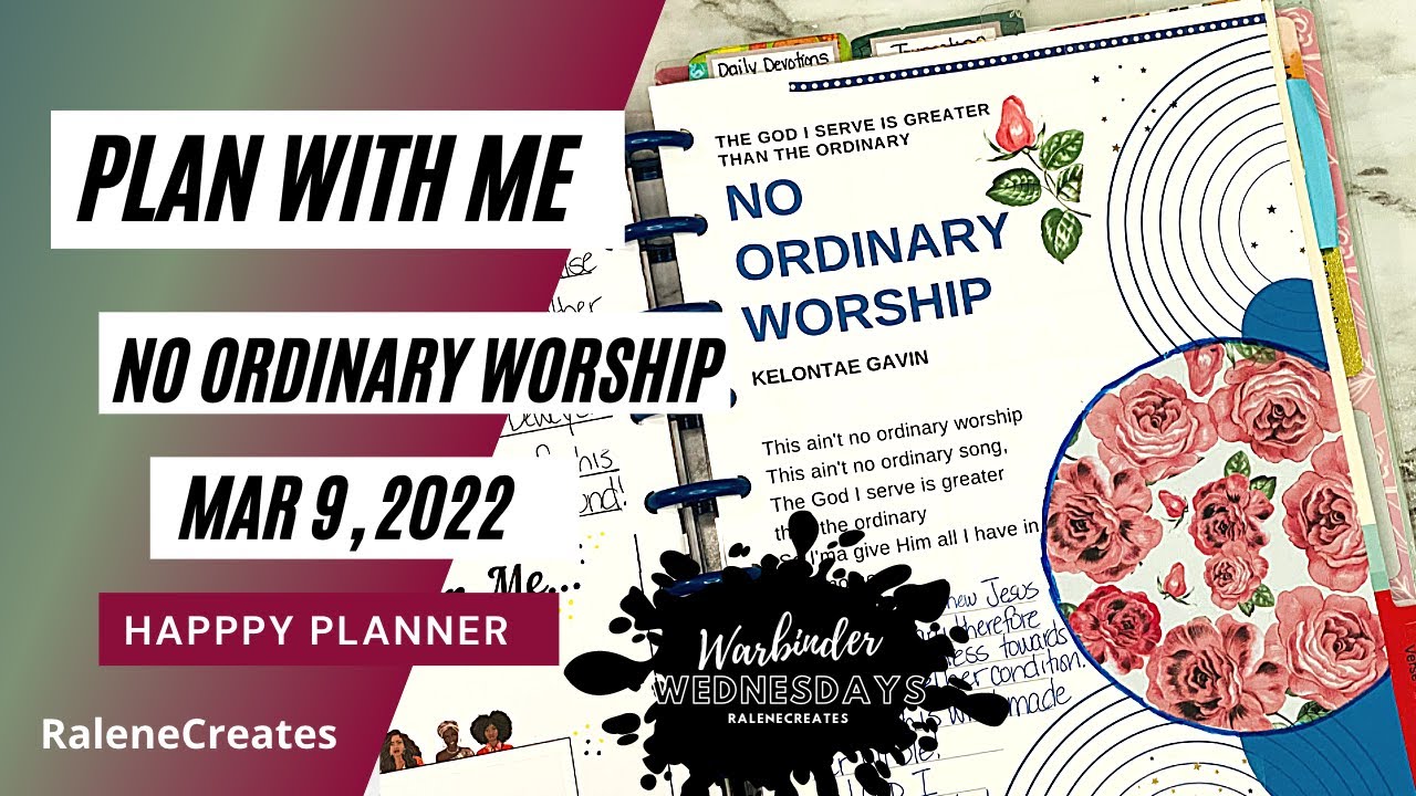Plan with Me | WarBinder Wednesday | No Ordinary Worship | Faith Happy Planner | RaleneCreates