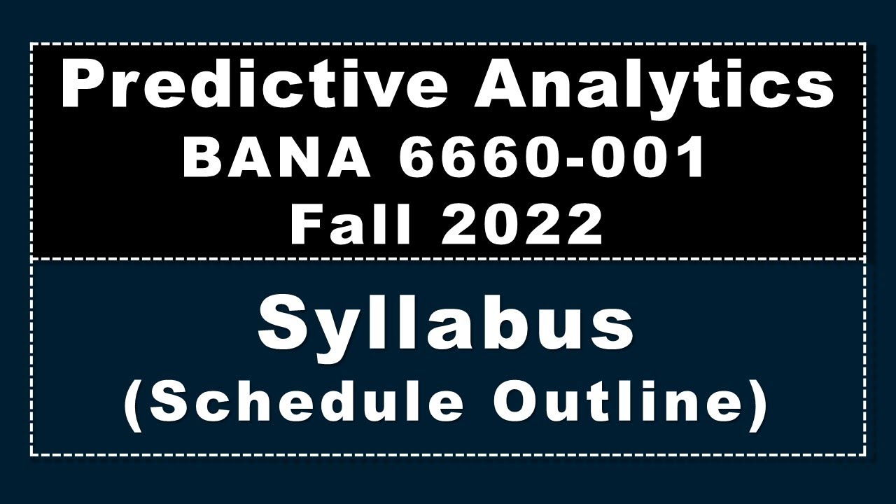 Syllabus Schedule Outline, BUSN 6630-E02, Management of Operations, Fall 2022