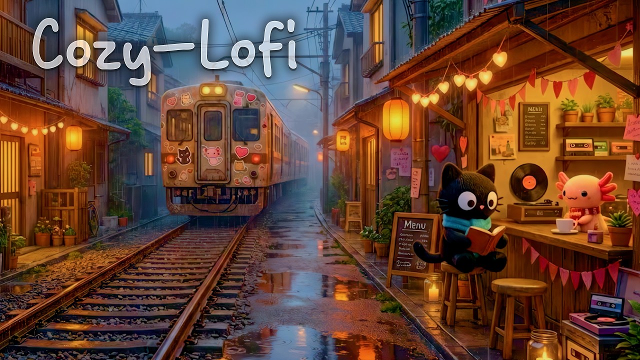 Warm Cozy Lofi — Нежные Ночные Биты с Дождём для Сна и Спокойствия 🌧️🚃🌙