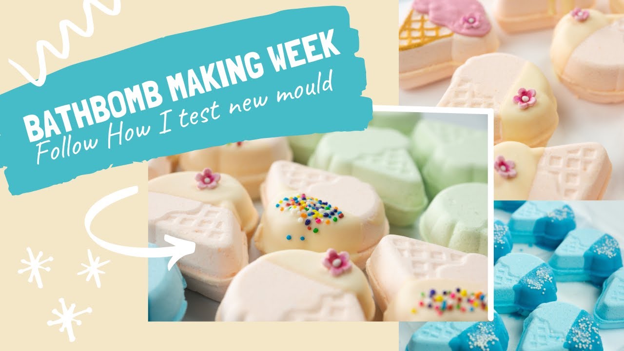 My week of making & DECORATING BATH BOMBS / Bath bomb & Bath bomb GLAZE Recipe/ How I make Bathbombs
