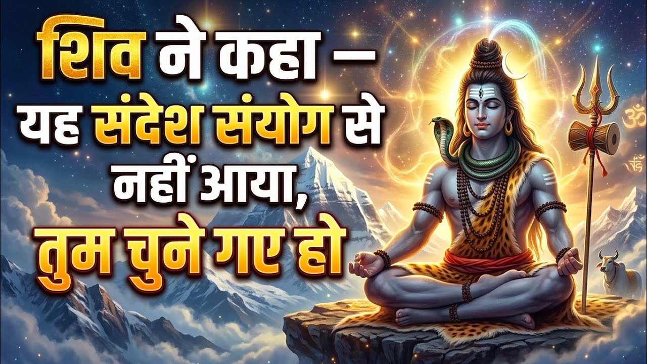 शिव ने कहा — यह संदेश संयोग से नहीं आया, तुम चुने गए हो 