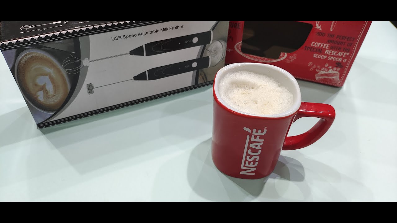 Milk Frother Handheld USB Rechargeable Electric Foam Maker for Coffee, Cappuccino, Egg Mix