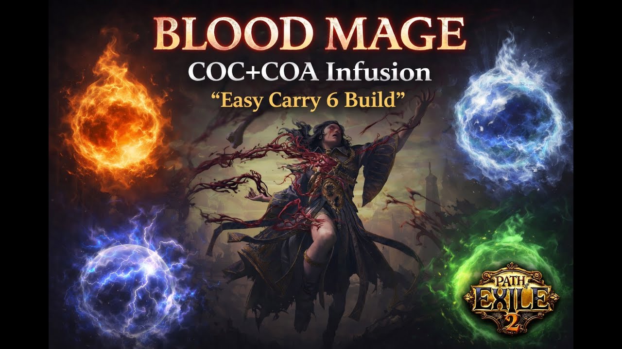 [POE2] Blood Mage - EP.1 - Spark COC+COA with Infusion (ดาเมจธาตุไร้ขอบเขต)