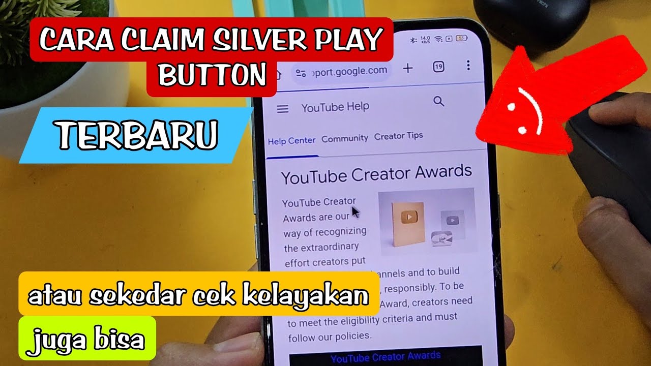 CARA CLAIM SILVER PLAY BUTTON / SILVER CREATOR AWARD TERBARU 2025