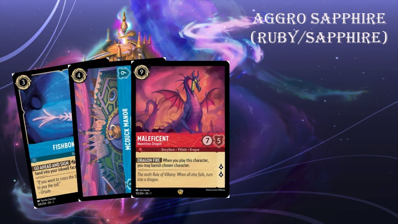 Ruby Ramp (Ruby/Sapphire) | Lorcana Deck & Gameplay | #disneylorcana