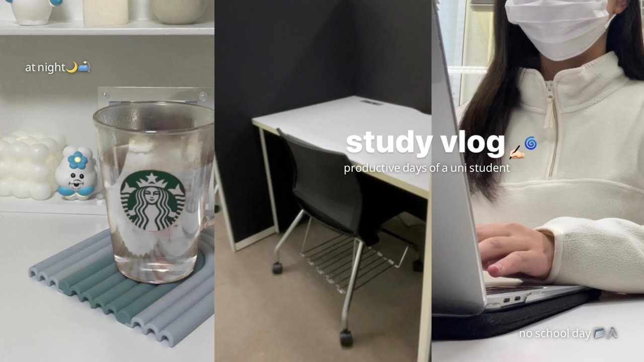 sub)\study vlog/バイトがある2日間の勉強ブイログ✍🏻🖇️｜友達と夜遅くまで大学で作業👩🏻‍💻🌀｜uni life in Japan, productive days