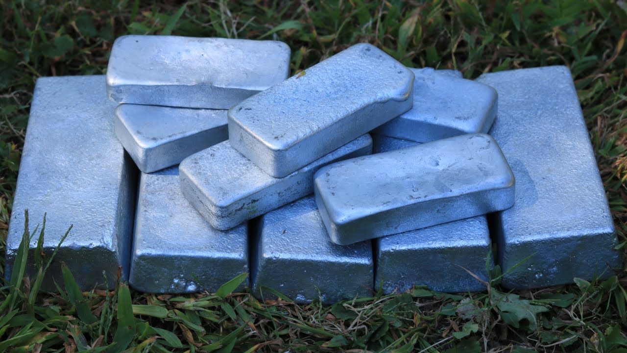 Melting Pure Zinc Ingots | Metal Casting