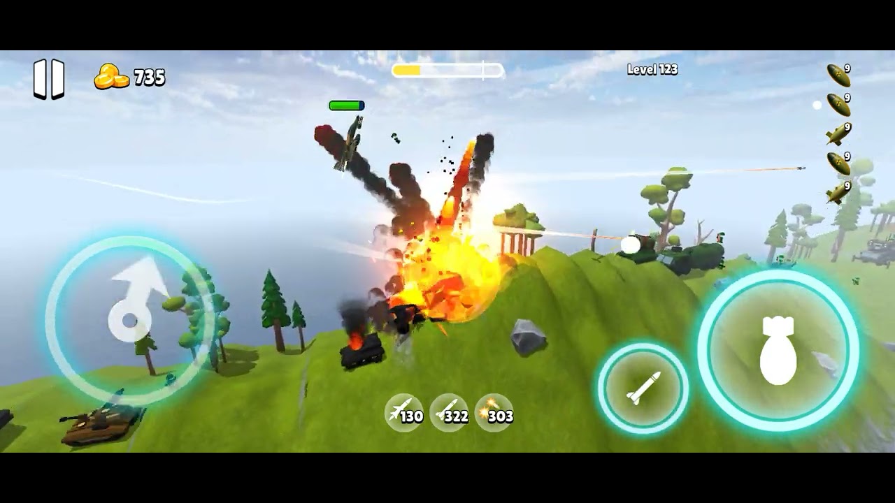 Bomber Ace || Level 121-125 || (UST) United State of Teota || #Bomber Ace #Offline game #Online game