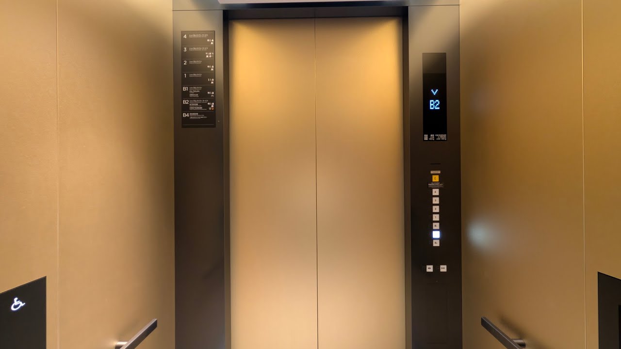 ［深夜に収録］ワンフクオカビルの東芝・三菱エレベーター / ONE FUKUOKA BLDG. TOSHIBA・MITSUBISHI Lift