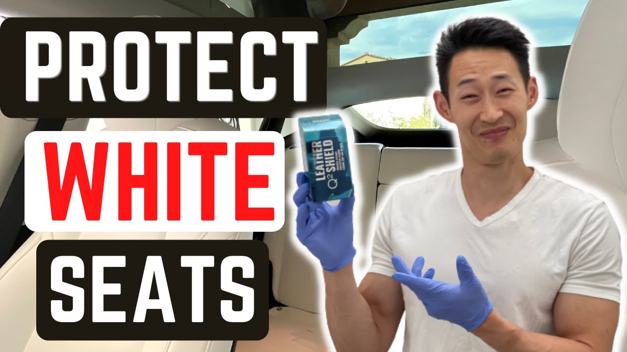 Putting my WHITE Tesla Seats to the stain test with gyeon leathershield (6 different stains!!!)