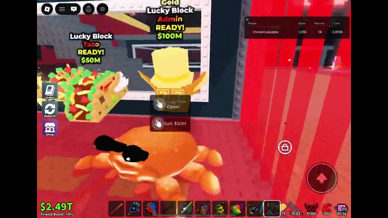 Omg I got no my hotspot and stole gold secret block!