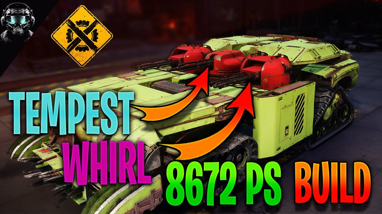 Crossout Autocannon  🚗  Huginn  👤 Grizzly * 2x Whirl * Tempest * 9402 to 8672 PS BUILD - 2023