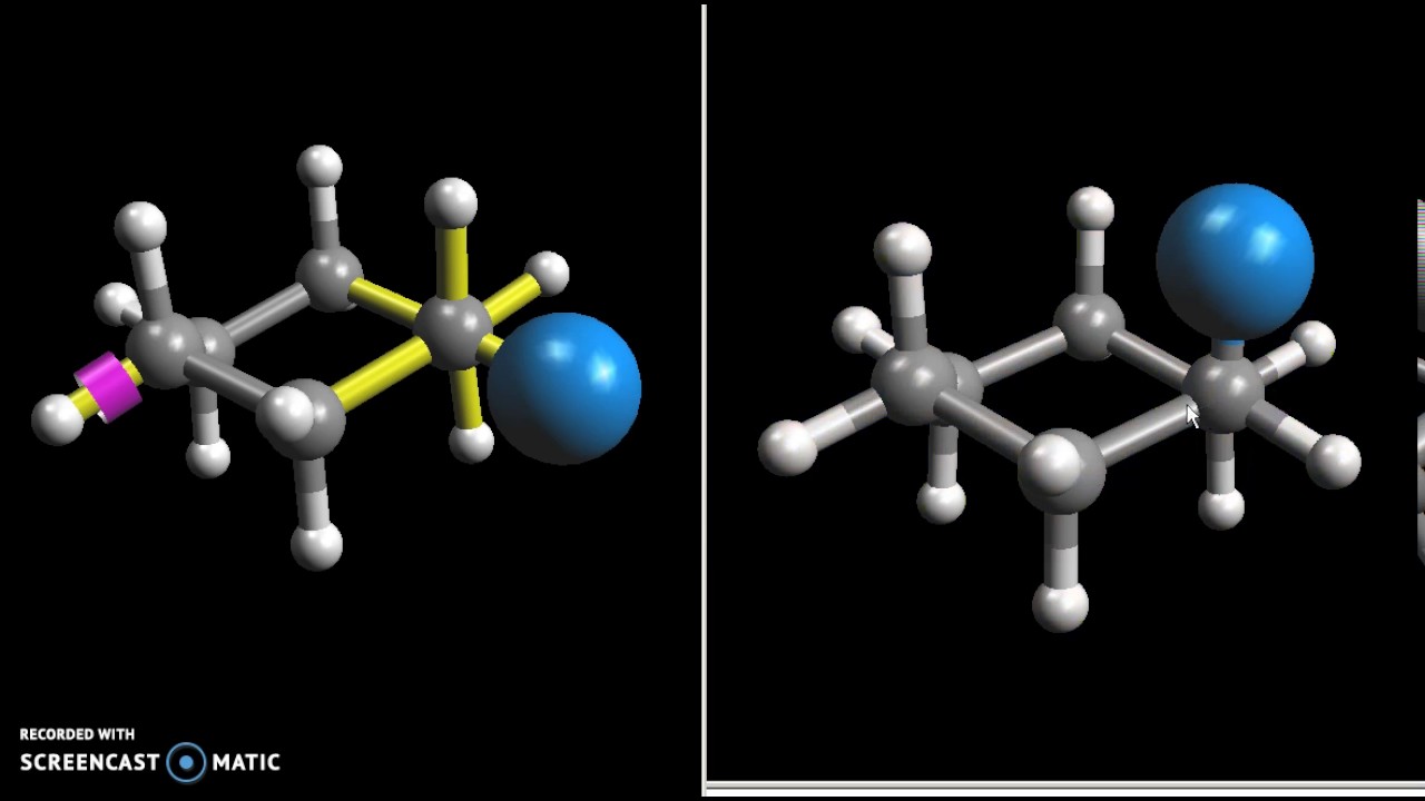 axial vs equatorial substitution