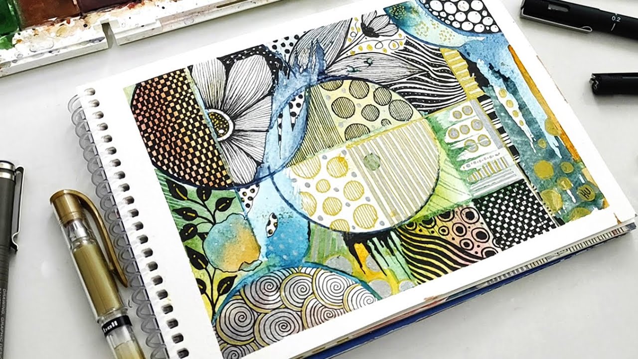 Creative Zentangle Art with Watercolor Ideas