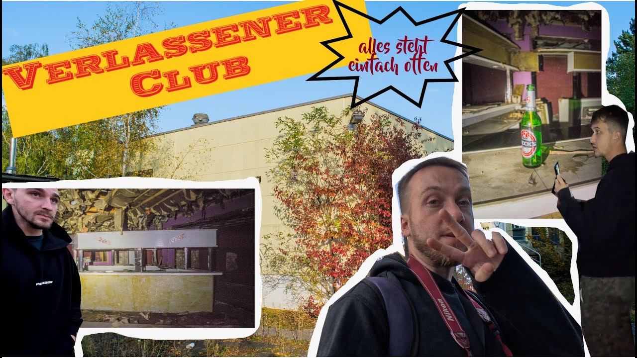 Ein verlassener CLUB, es stand einfach alles offen