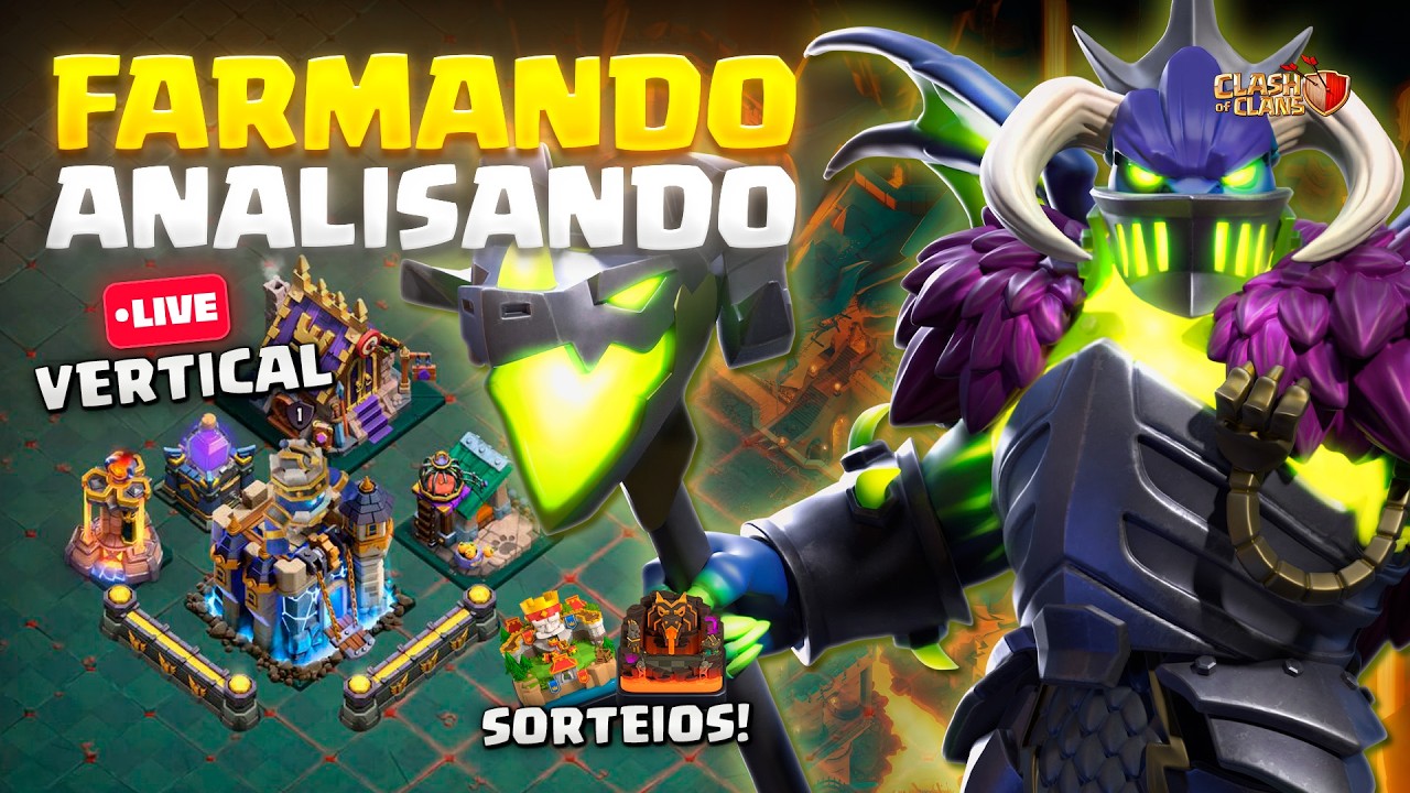 (VERTICAL) SOMOS 90 MIL! 😍🔥 + FARMANDO E ANALISANDO VILAS | CLASH OF CLANS (SORTEIOS)