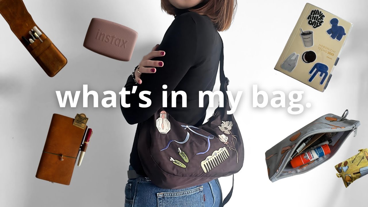 WHAT'S IN MY BAG? 🎀 | journaling essentials (baggu medium crescent)