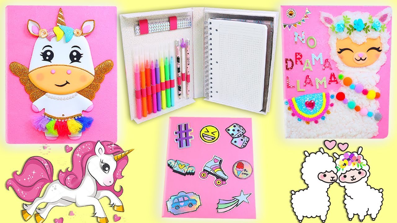 ♥ Organizador DIY con 3 diseños: Unicornio, Alpaca y Stickers ♥