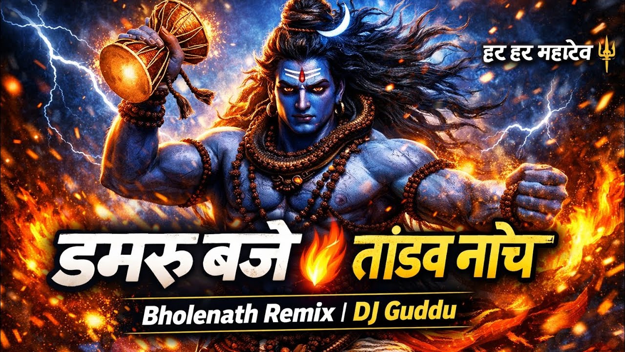 डमरू बजे 🔥 तांडव नाचे | Bholenath Tandav DJ Remix | DJ Guddu | Mahadev DJ Song 2026