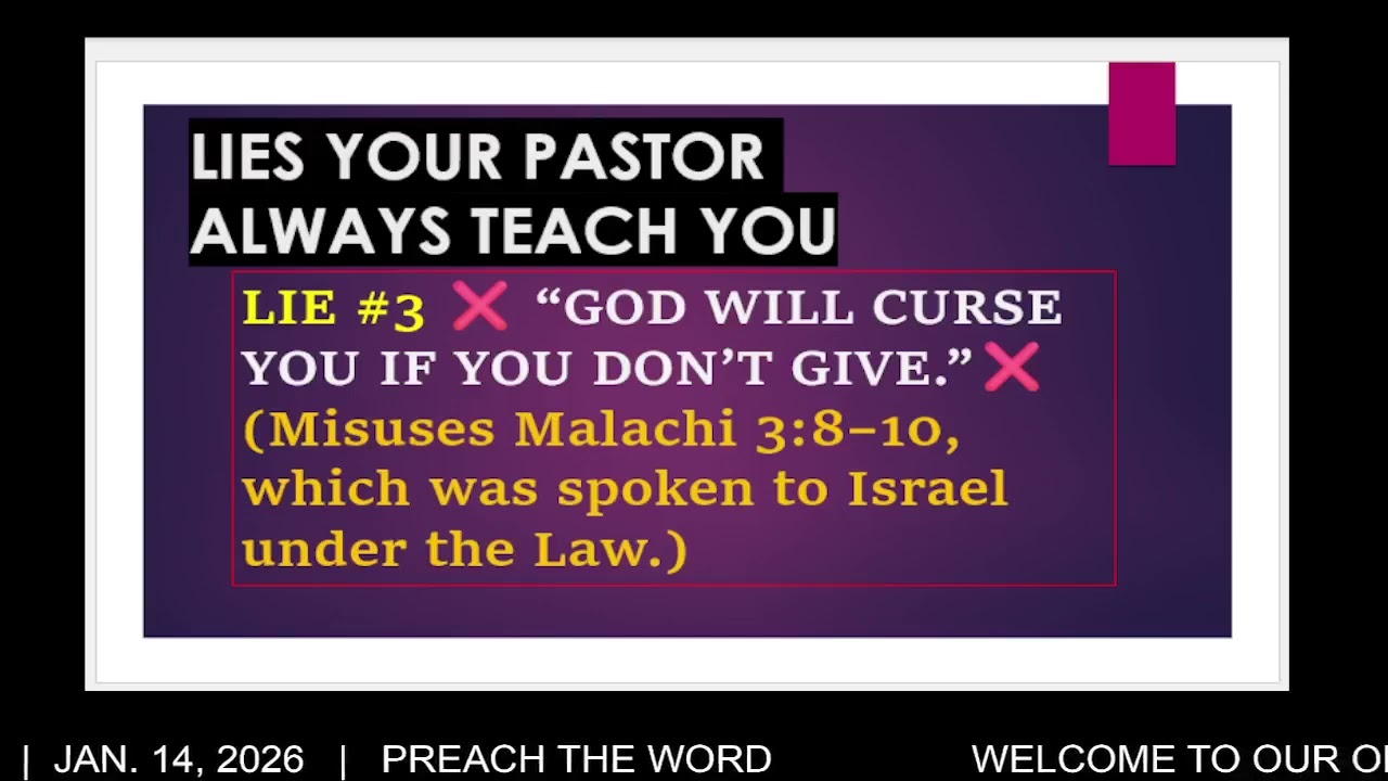 LIE# 3 GOD WILL CURSE YOU IF YOU DON'T GIVE