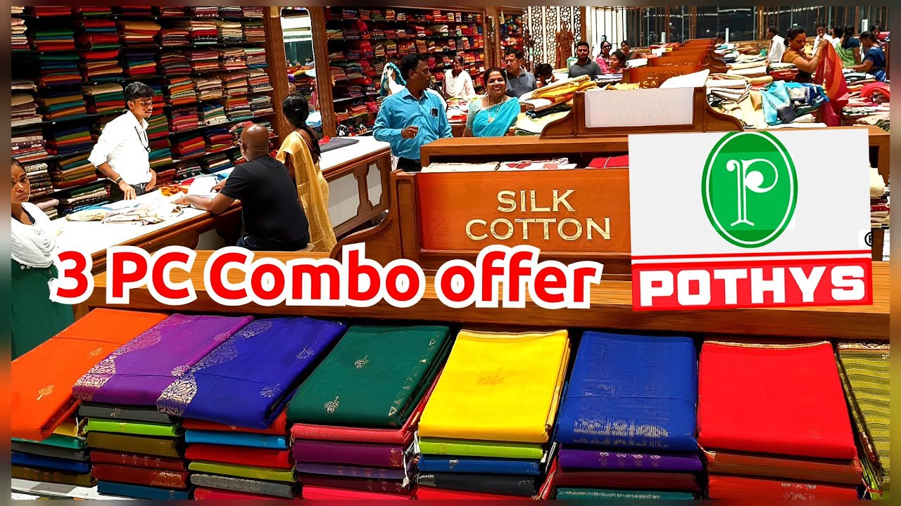 💥Pothys Padi அதிரடி Discount Combo Offer விலையில் Softy pattu silk sarees! @400 2 pc Cotton saree! 