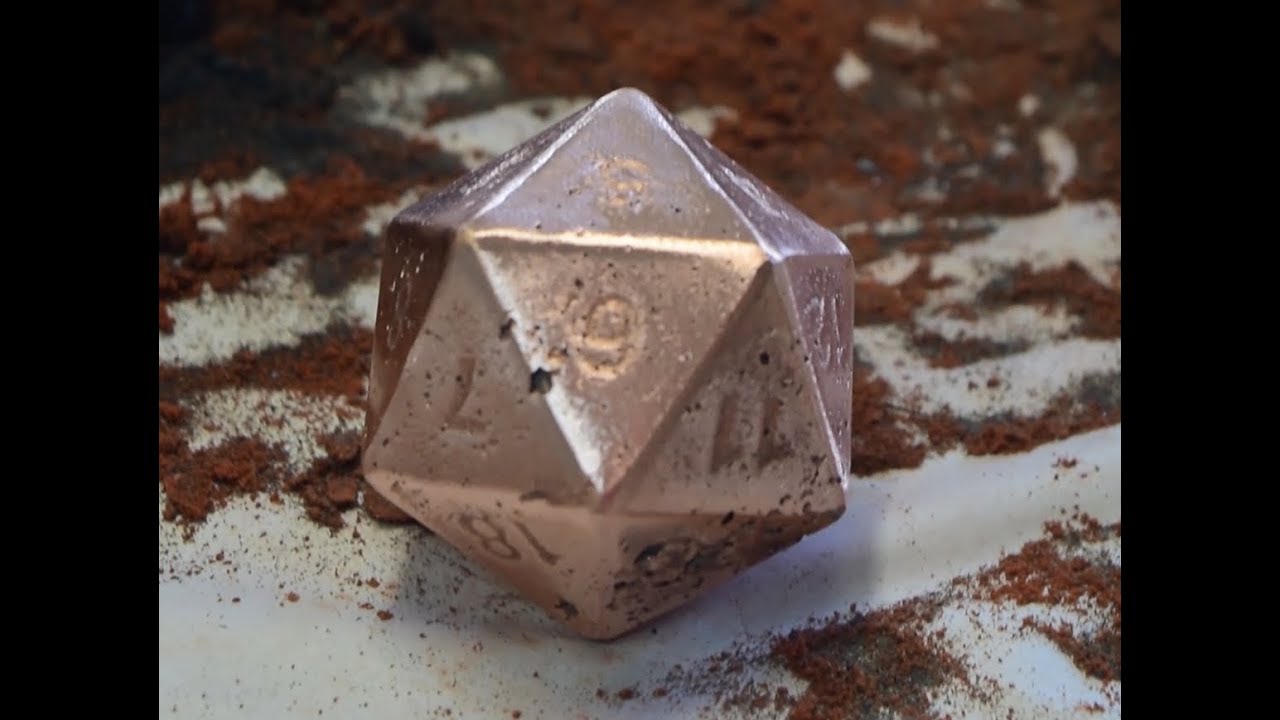 Big D20 - Solid Copper Casting (Quick and Dirty)
