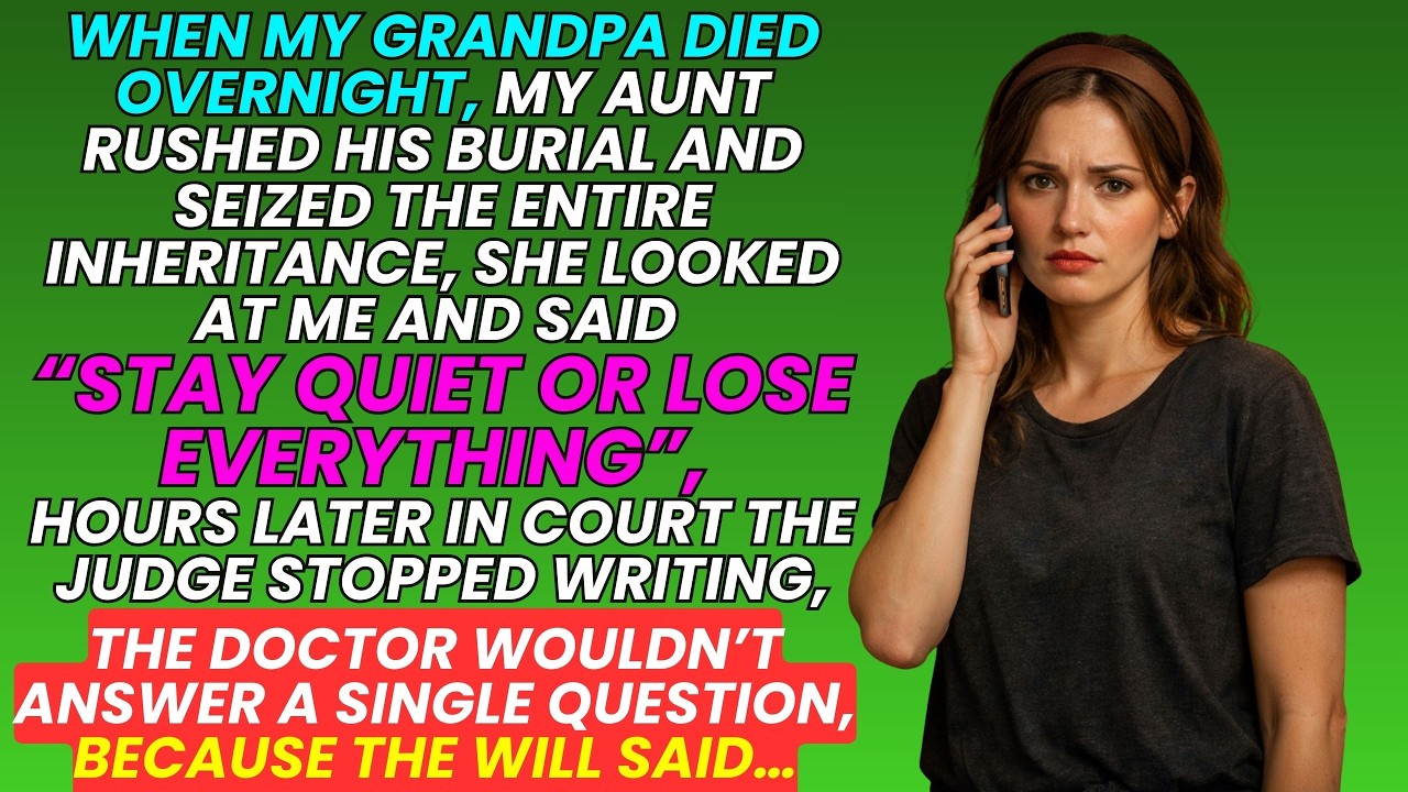 My Aunt Tried to Bury Grandpa to Steal Millions—48 Hours Later the Truth Exploded