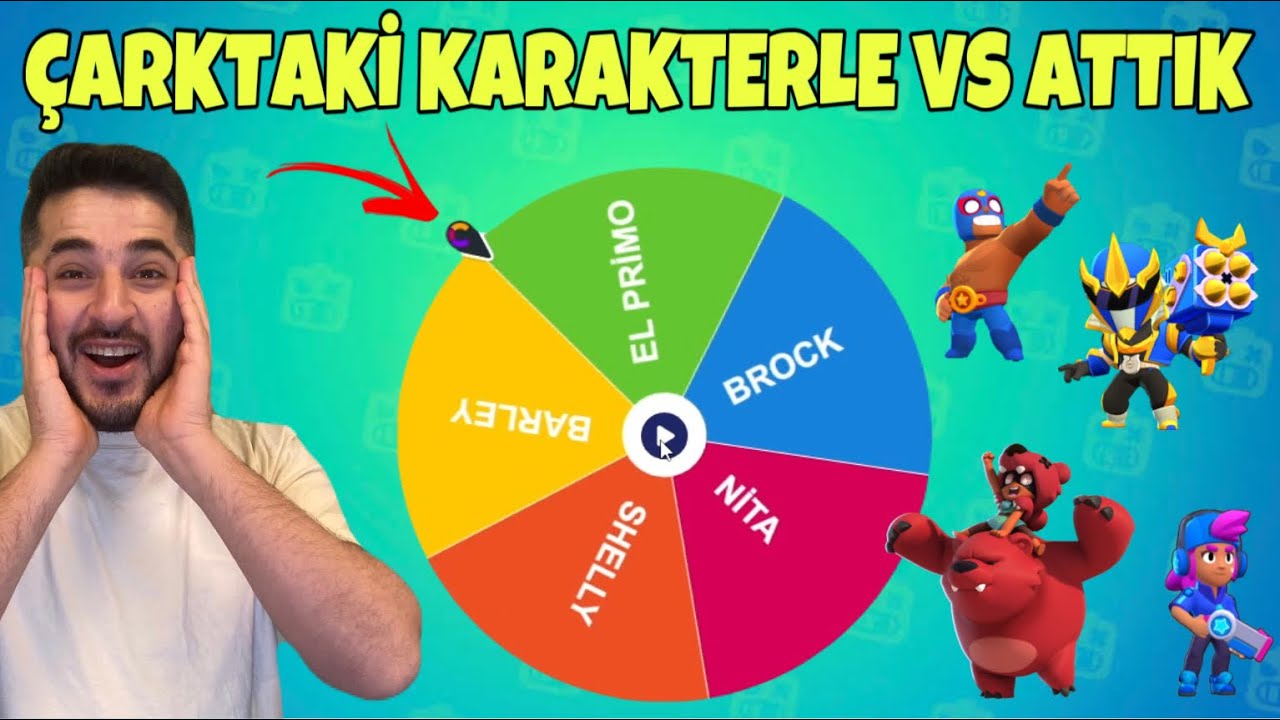 ÇARKTAN ÇIKAN KARAKTERLE OYNA, 5 ENDER KARAKTERLE CEZALI VS ATTIK! -BRAWL STARS