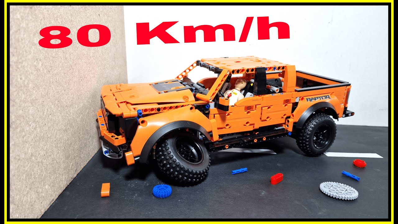 Ford Raptor CRASH 🚨 80 KM/H 🚨 Lego Technic CRASH Test