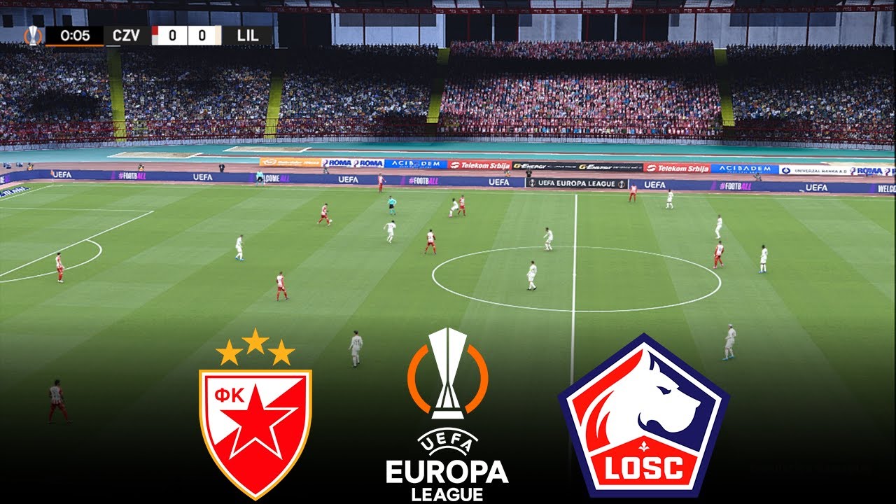 CRVENA ZVEZDA vs LILLE Live | UEFA Europa League 2026 | 26/02/2026 | Simulation PES 2021 Gameplay