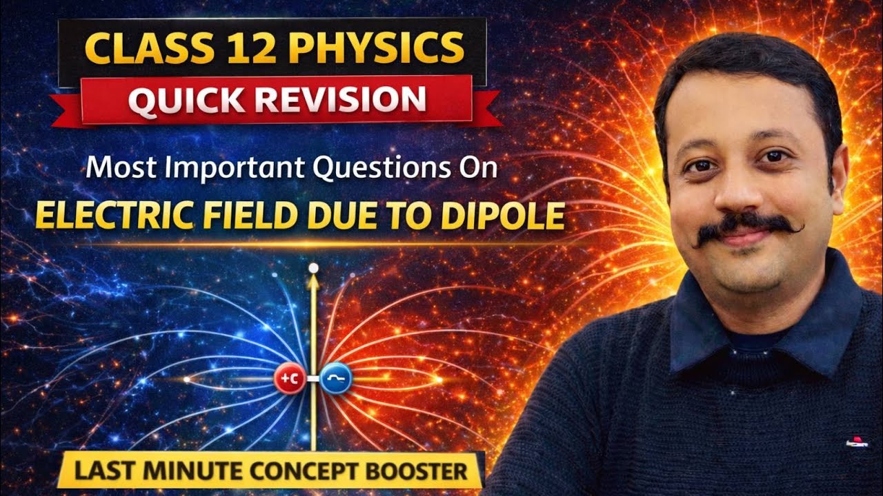 Class 12 Physics 🔥 Most Important Question ELECTRIC FIELD DUE TO DIPOLE By Utkarsh Goswami