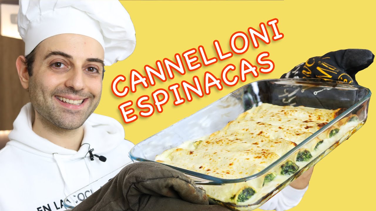 Canelones de ricota y espinaca italianos - Receta italiana autentica (ricotta) 🇮🇹