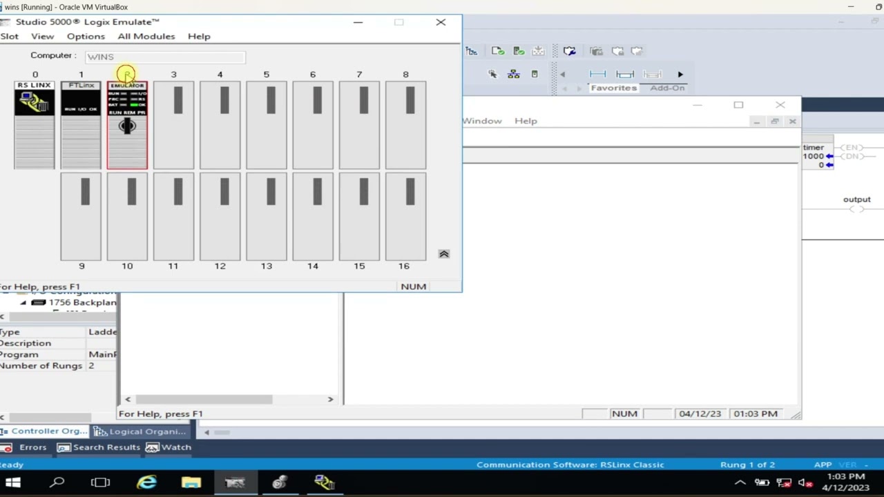 How To Emulate Rslogix 5000 Controller Using Studio 5000 Logix Emulate
