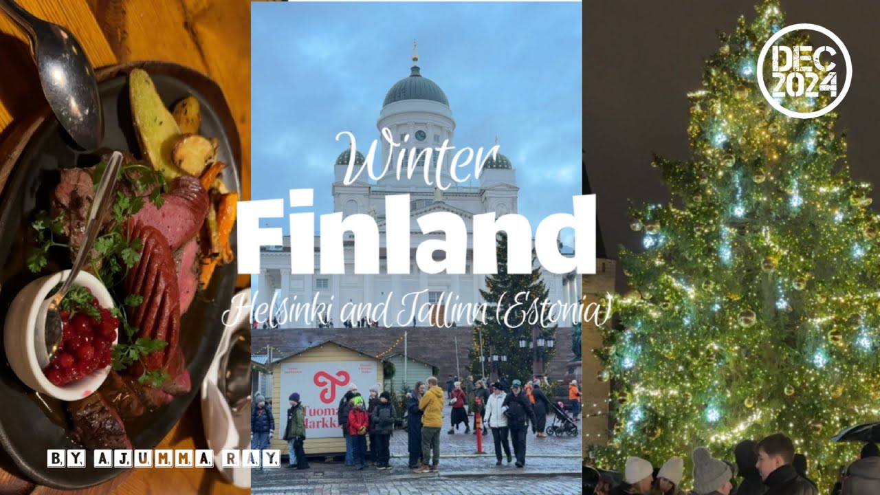 Winter in Finland 2024 Day 1 - 3:  Helsinki | Porvoo | Tallinn | Christmas markets | Reindeer meat