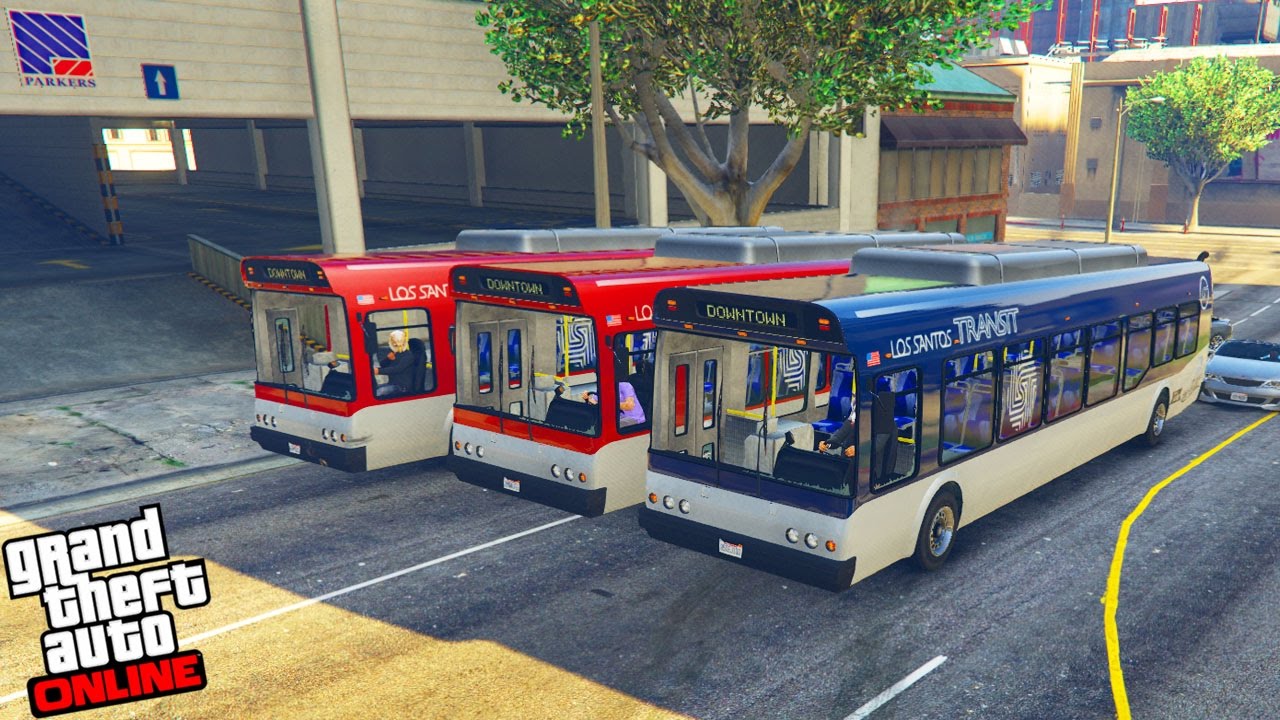 GTA V - Online - CORRIDA DE ÔNIBUS E A VOZ FINA DO HIDDEN!