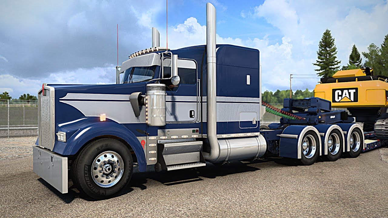 Kenworth W900 - (CAT Heavy Haul) - American Truck Simulator - ATS 4K - Rockwood Customs and Mods