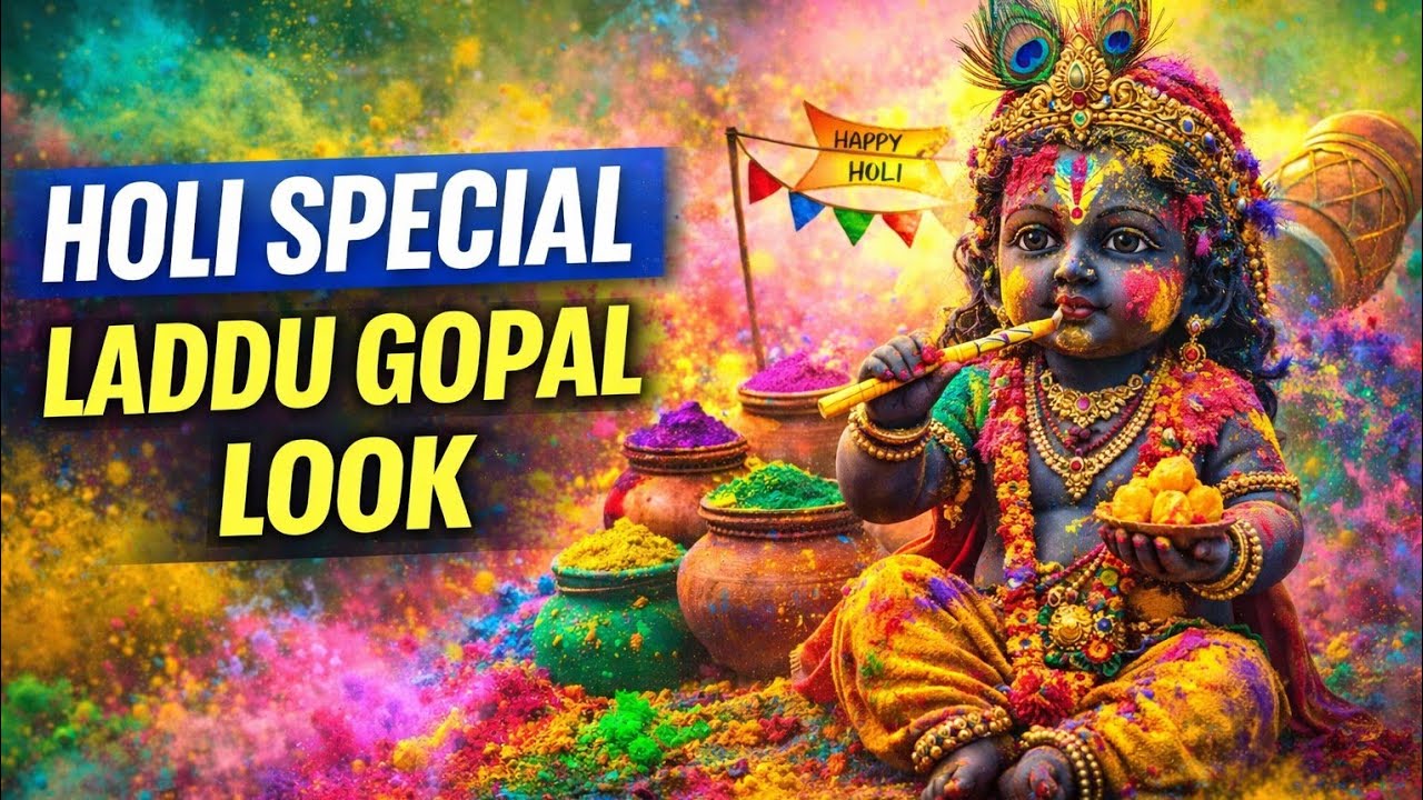 Special Holi Outfit For Laddu Gopal ||लड्डू गोपाल के लिए होली के स्पेशल कपड़े