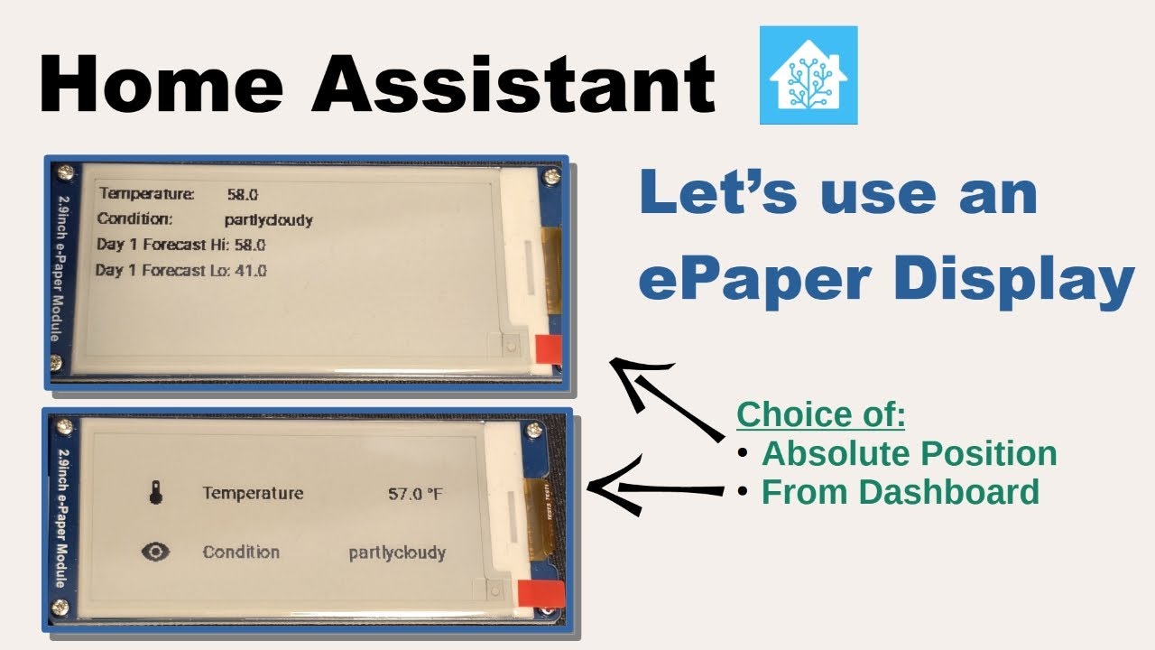 Home Assistant &mdash; Давайте используем дисплей ePaper