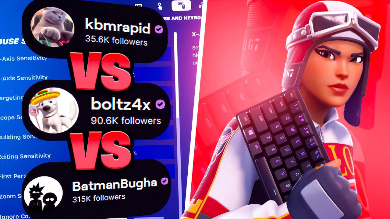 Testing Out PRO Fortnite KBM Player's Settings (Boltz, Kbmrapid, Batman Bugha)